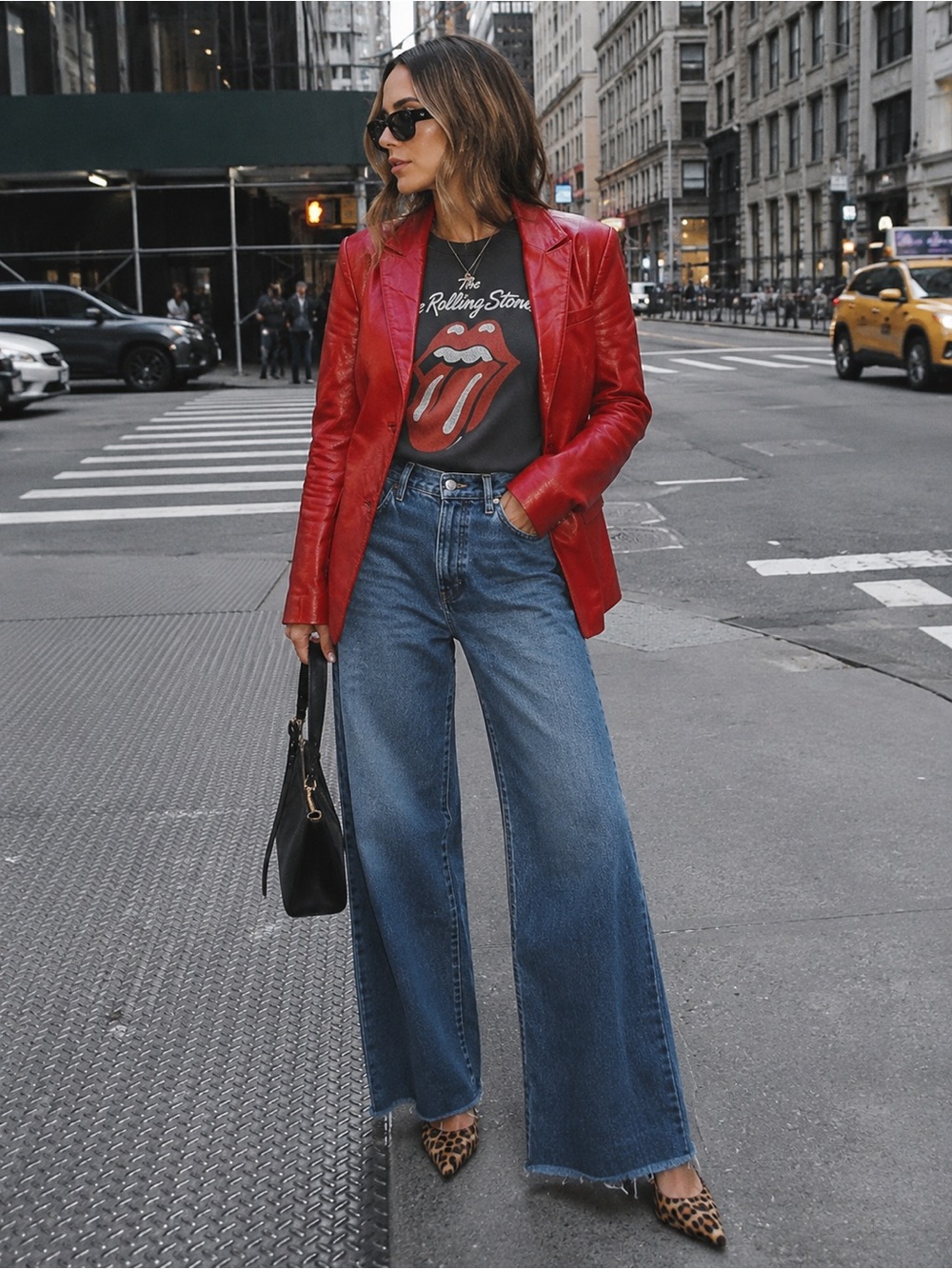 John Carlisle Essentials Red Leather Blazer Jacket Size S